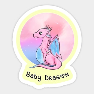 Cotton Candy Baby Dragon Sticker